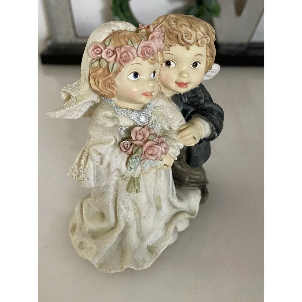Ganz 95' Wedding‎ Cake Topper Bride & Groom Bless This Marriage Figure G4456 Vtg